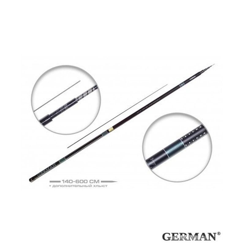Удилище без колец German Pole 'Superstick' IM6 / 6 м