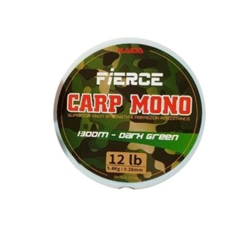 Леска Kaida Fierce Carp Mono 1300m Dark Green CMG-1300