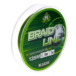 Плетеный шнур Kaida Braid Line зелёная 135 метров YX-107