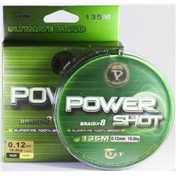 Плетеная леска Jin-Tai Power Shot x8 135м Green